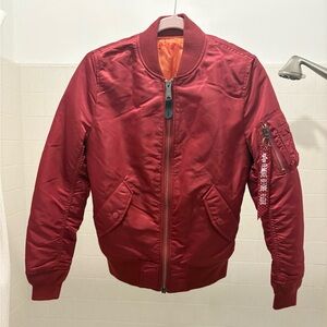 Alpha Industries MA-1 Red Bomber Jacket